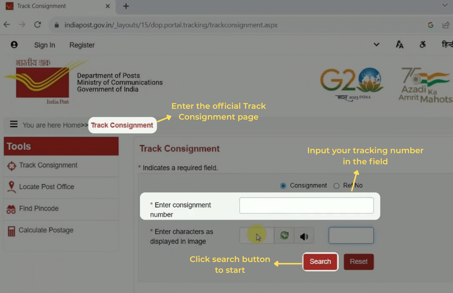 How To Track Your Parcel Using Consignment Number in India Post